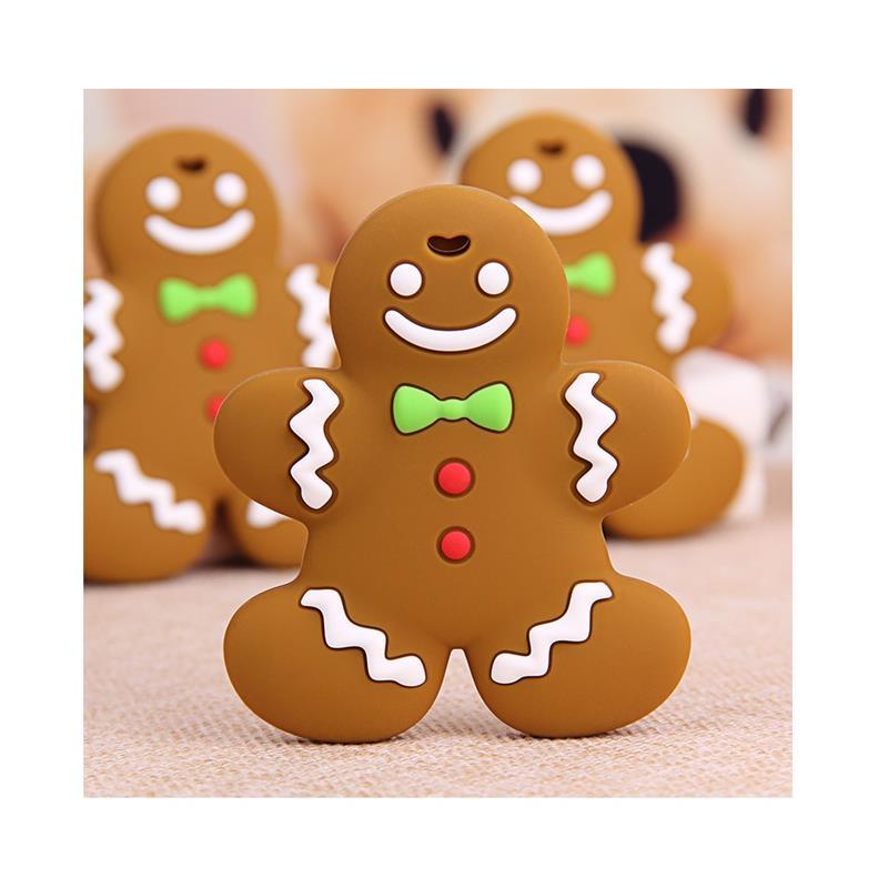 Primo Passi Silicone Baby Teether | Silicone Toy | Christmas Teether - Ginger Cookie Image 3