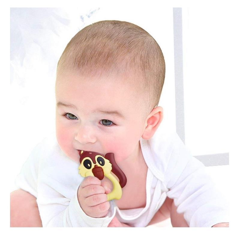 Primo Passi - Silicone Teether, Squirrel Yellow Image 5