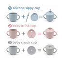 Primo Passi Silicone Training Cup & Snack Cup, Dusty Blue Image 6