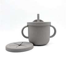 Primo Passi Silicone Training Cup & Snack Cup, Senior Gray Image 1