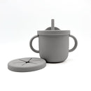 Primo Passi Silicone Training Cup & Snack Cup, Senior Gray Image 1
