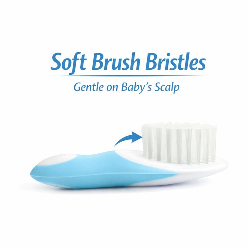 Primo Passi - Super Soft Blue Baby Comb & Brush Set Image 4
