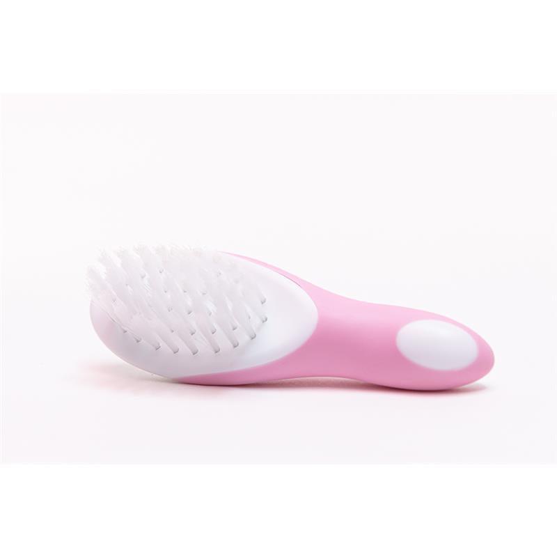 Primo Passi Super Soft Baby Comb and Brush Set (Pink) Image 3