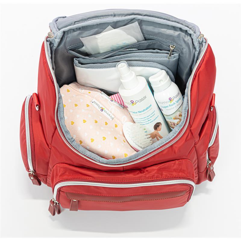 Primo Passi - Red Vittoria Diaper Bag Backpack Image 6