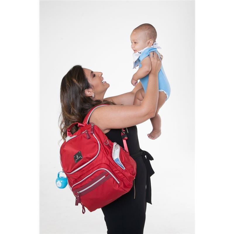 Primo Passi - Red Vittoria Diaper Bag Backpack Image 9