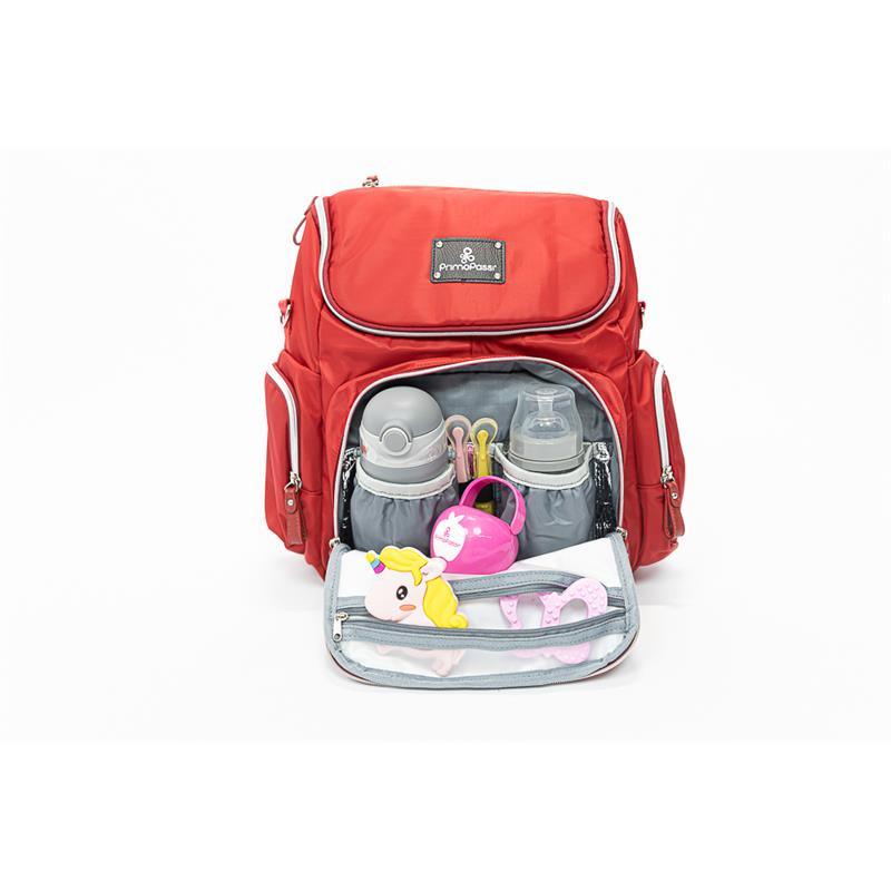Primo Passi - Red Vittoria Diaper Bag Backpack Image 5