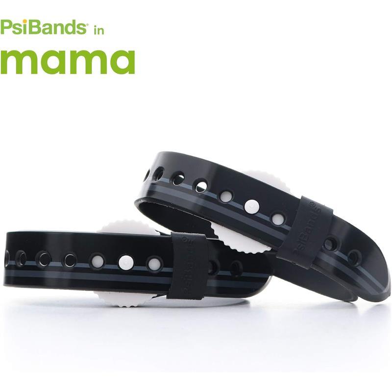 Psi Bands - Acupressure Wrist Bands for The Relief of Nausea, Racer Black Image 4