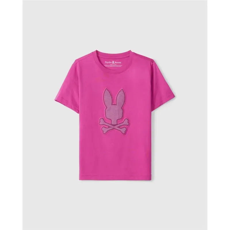 Psycho Bunny Kids - Riviera Graphic Tee, Fuschia Red Image 2