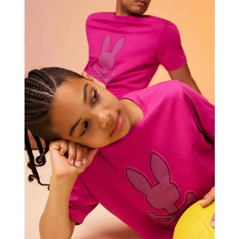 Psycho Bunny Kids - Riviera Graphic Tee, Fuschia Red Image 3