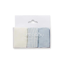 Pure Baby - 3Pk Baby Boy Organic Sock Set, Pale Blue Pack Image 2