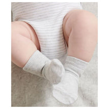 Pure Baby - 3Pk Baby Neutral Organic Sock Set, Pale Grey Melange Image 3