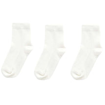 Pure Baby - 3Pk Baby Neutral Organic Sock Set, White Image 1