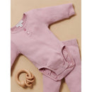 Pure Baby - Baby Girl Rib Leggings, Lavender Image 2