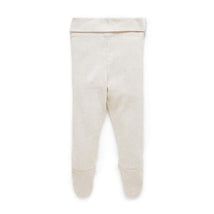 Pure Baby - Baby Neutral Pointelle Footed Leggings, Wheat Melange Image 1