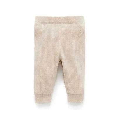 Pure Baby - Baby Neutral Rib Leggings, Biscuit Melange Image 1