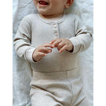 Pure Baby - Baby Neutral Rib Leggings, Biscuit Melange Image 2
