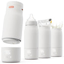 Portable milk warmer Quark BuubiBottle with digital display, designed to warm milk efficiently, featuring multiple containers.