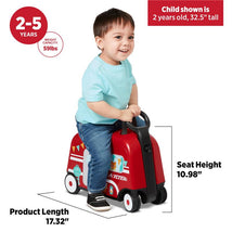 Radio Flyer - 3-in-1 Happy Traveler Camper, Ride on Toy, Toddler Carry-On Storage Image 2