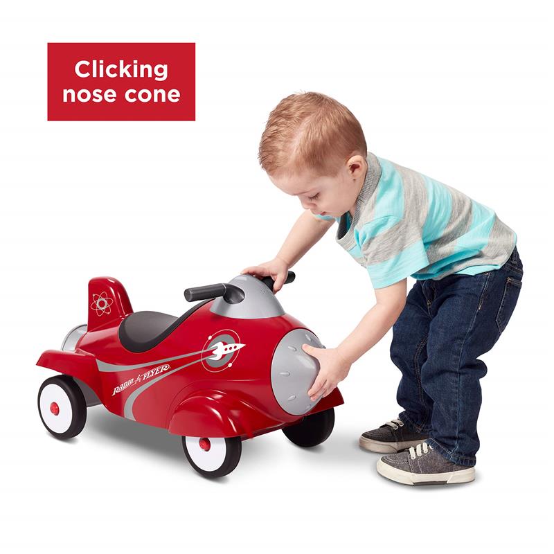 Radio Flyer - Retro Rocket Ride-On Toy, Push Car with Sounds Image 4