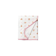 Ralph Lauren 100% Cotton Reversible Polo Bear Baby Blanket,Pink Image 1