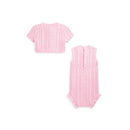 Ralph Lauren Baby - 2Pk Sleeveless Cotton Sweater Shortall With Matching Cardigan, Pink Image 2