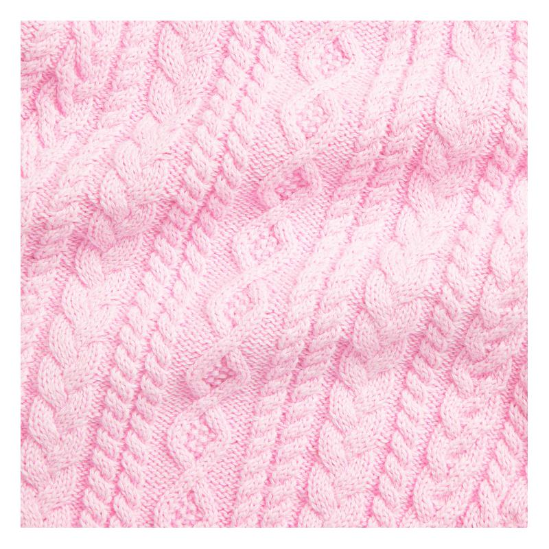 Ralph Lauren Baby - 2Pk Sleeveless Cotton Sweater Shortall With Matching Cardigan, Pink Image 3