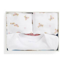 Ralph Lauren Baby - 3Pk Long-Sleeve Interlock Novelty Bear Graphic Bodysuit, Hat & Bib  Image 2