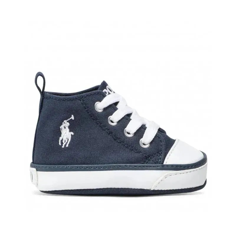 Ralph Lauren Baby - Boy Hamptyn High-Top Sneaker Crib Shoes, Navy Image 2