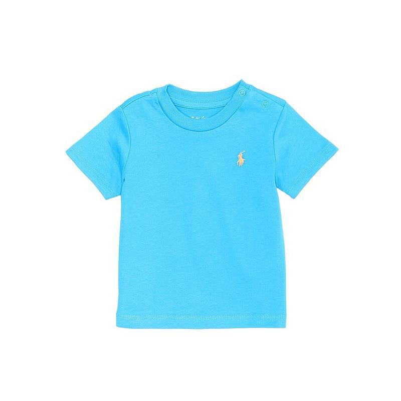Ralph Lauren - Baby Boy Jersey Short Sleeve Top, Blue Image 1