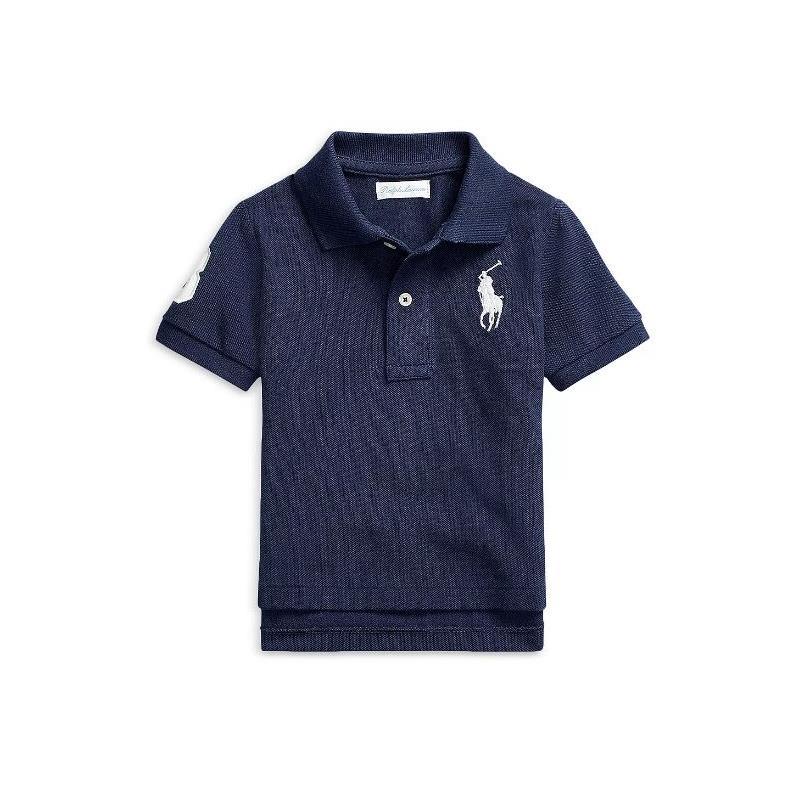 Ralph Lauren Baby - Boys Big Pony Polo Shirt, French Navy Image 1