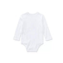 Ralph Lauren Baby - Boy's Embroidered Polo Bear Bodysuit, White Image 3