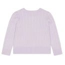 Ralph Lauren Baby Cable-Knit Cotton Cardigan, Flower Purple Image 2