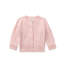 Ralph Lauren Baby Cable-Knit Cotton Cardigan Hint Of Pink Image 1
