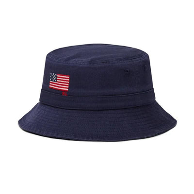 Ralph Lauren Baby - Classic New Bond Chino Flag Embroidered Loft Bucket Hat Navy Image 1