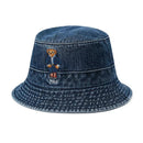 Ralph Lauren Baby - Cotton Denim Novelty Flag Bear Graphic Bucket Hat Image 1