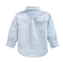 Ralph Lauren Baby Cotton Oxford Long Sleeve, Blue Image 2