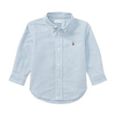 Ralph Lauren Baby Cotton Oxford Long Sleeve, Blue Image 1