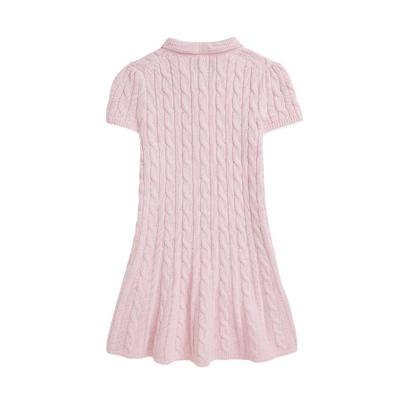 Ralph Lauren Girl's Cable-Knit Cotton Polo Sweater Dress