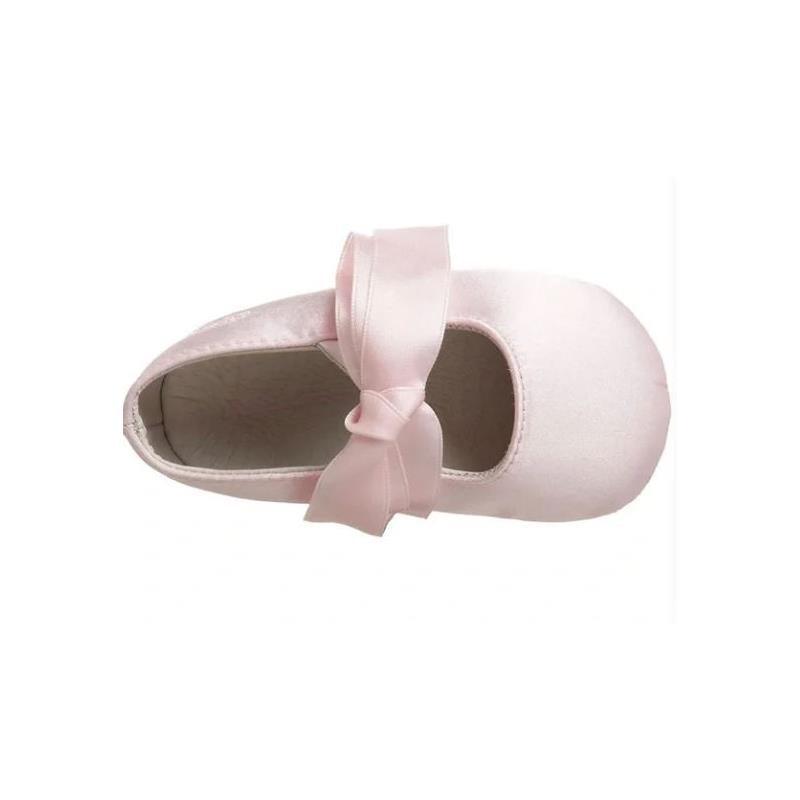 Ralph Lauren Baby - Girls Briley Leather Bow Detail Crib Shoes, Pink Image 2