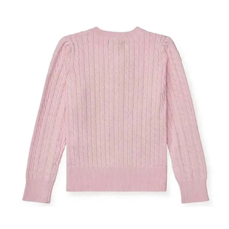 Ralph Lauren Baby - Long-Sleeve Cashmere Cable Knit Cardigan Sweater Pink Image 2