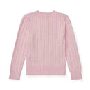 Ralph Lauren Baby - Long-Sleeve Cashmere Cable Knit Cardigan Sweater Pink Image 2