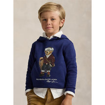 Ralph Lauren Baby - Long-Sleeve Cotton Fleece Novelty Bear Graphic Hoodie Navy Image 2