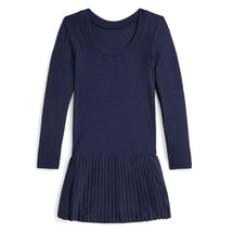 Ralph Lauren Baby Long-Sleeve Cotton Ribbed Knit Scoop Neck Dreshort Sleeve, Newport Navy Image 2