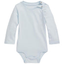 Ralph Lauren - Baby Long-Sleeve Crewneck Bodysuit, 6M, Beryl Blue Image 1