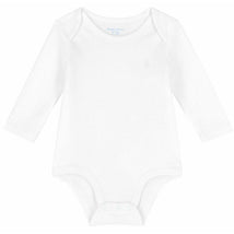 Ralph Lauren Baby - Long-Sleeve Crewneck Bodysuit, White Image 1