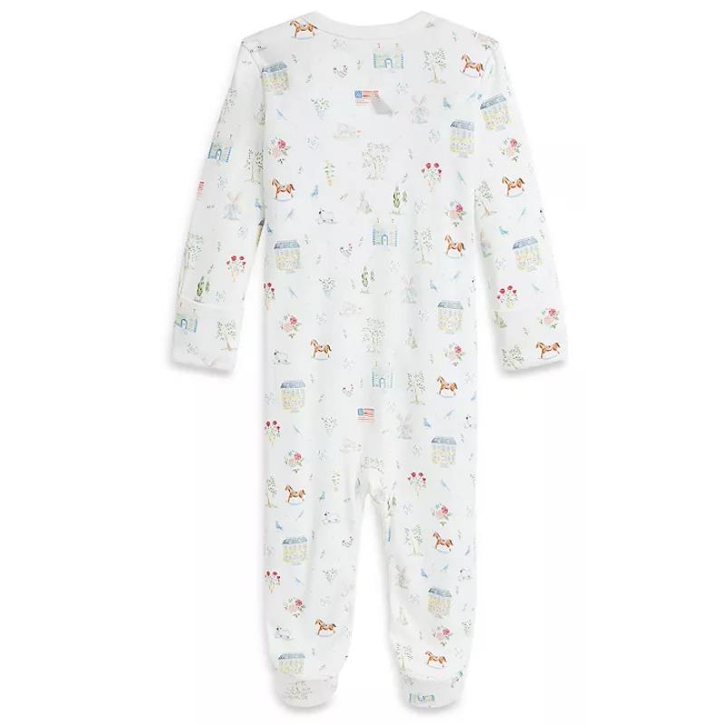 Ralph Lauren Baby - Long-Sleeve Interlock Knit Coverall Romantic Sampler Image 2