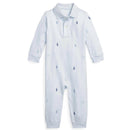 Ralph Lauren Baby - Long-Sleeve Interlock Knit One Piece Coverall - Beryl Blue 12M Beryl Blue Image 1