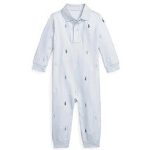 Ralph Lauren Baby - Long-Sleeve Interlock Knit One Piece Coverall - Beryl Blue 12M Beryl Blue Image 1