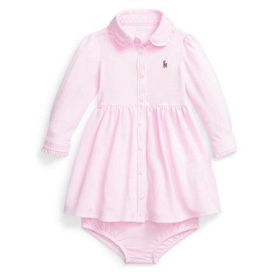 Ralph Lauren Baby - Long-Sleeve Mesh Knit Shirt Dress Image 1