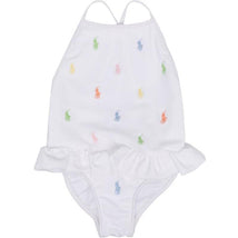 Ralph Lauren Baby - Polo Pony Embroidered Swimsuit, White  Image 1